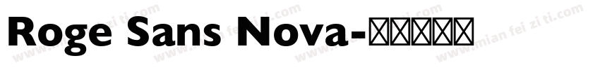 Roge Sans Nova字体转换